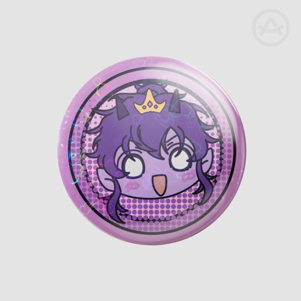 Wemmbu Holo Heart Button Pin