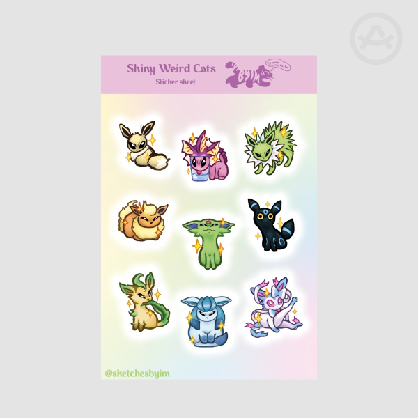 Siny Weird Cats - Matte Coated Sticker Sheet