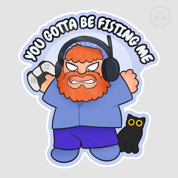 Caseoh and Kitty Sticker