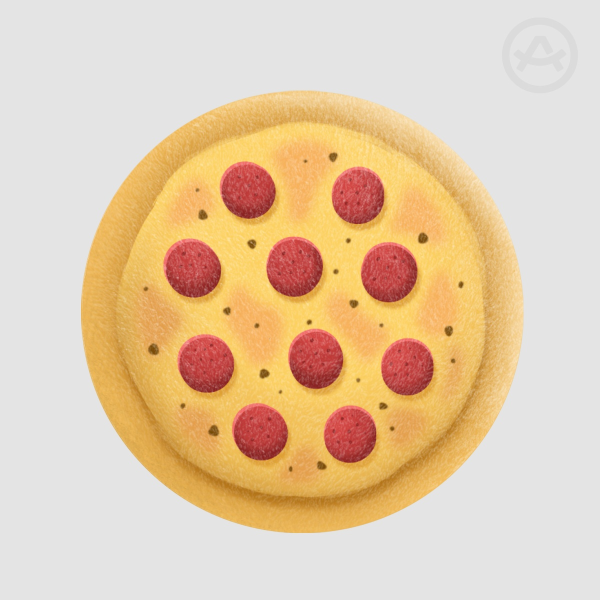Pepperoni Pizza Plush Badge