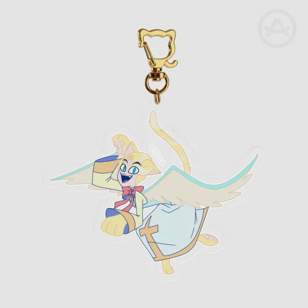 Hazbin Hotel Catboy Saint Peter Acrylic Keychain