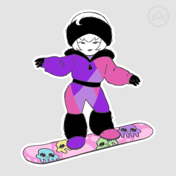 Rose Lalonde Snowboarding Sticker