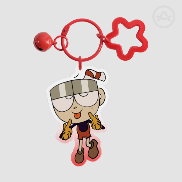 Mischievous Cuphead Acrylic Keychain