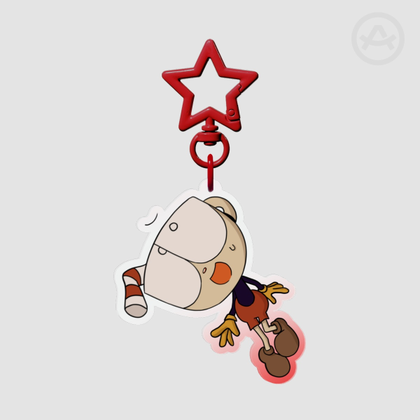 Cuphead Dangling Keychain