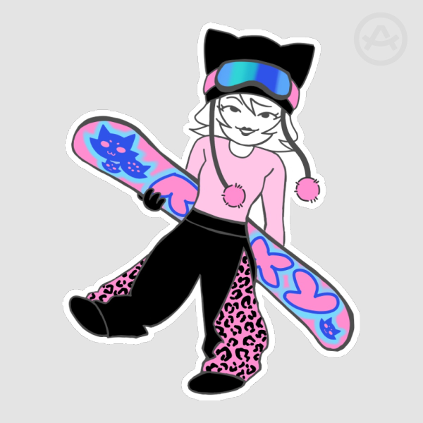 Roxy Lalonde Snowboarding Sticker