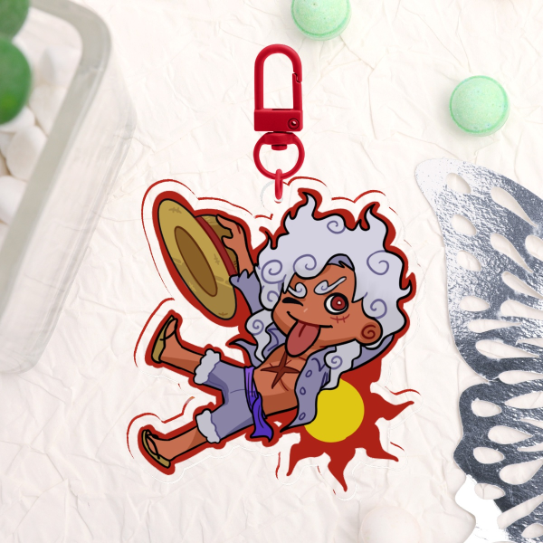 ONE PIECE Luffy (Gear 5) Sun Keychain