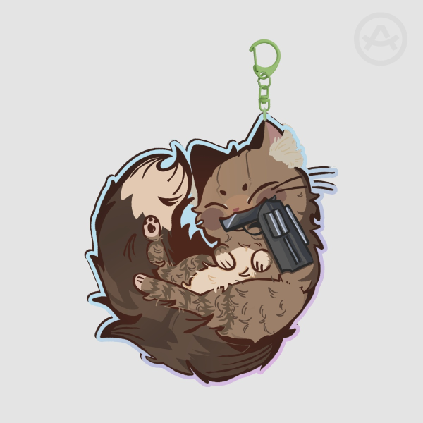 Whiskey Jumbo 5.9 inch Rainbow Acrylic Keychain