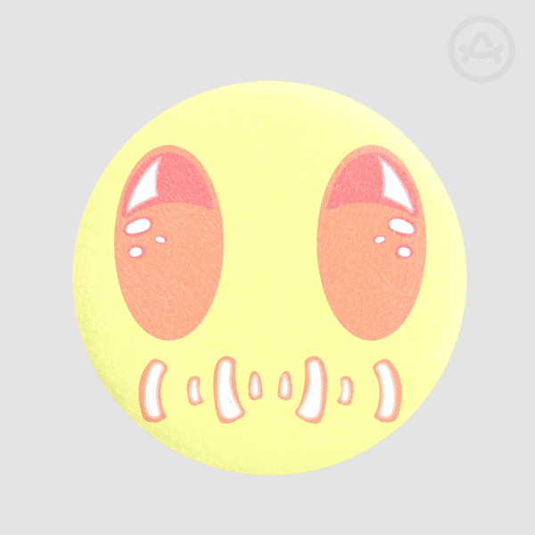 Yellow Plush Badge Fridge Magnet