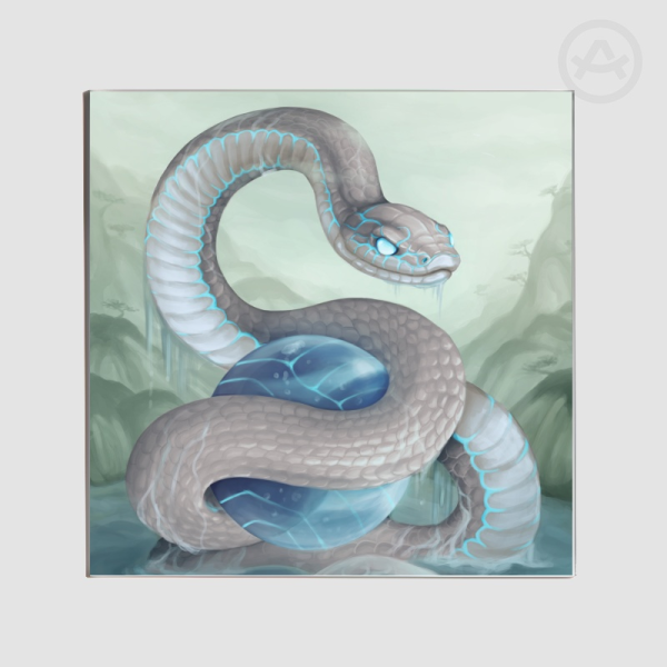 Water Snake Deity Acrylic Coaster