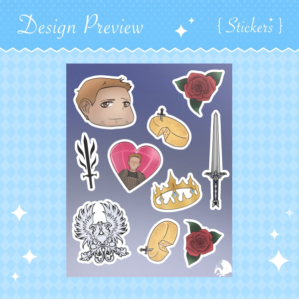 Alistair Dragon Age Stickers Set
