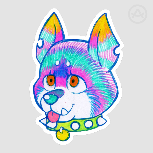 Graffiti Pup 2 Die Cut Stickers