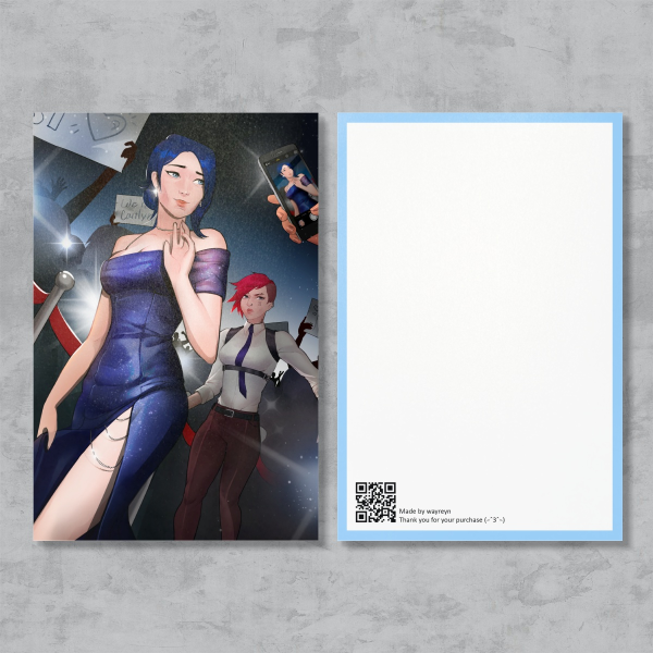 Bodyguard AU CaitVi Arcane Postcard