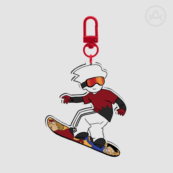 Dave Strider Snowboarding Keychain