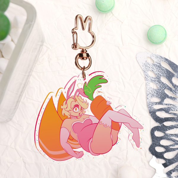 Abel Easter Glitter Keychain