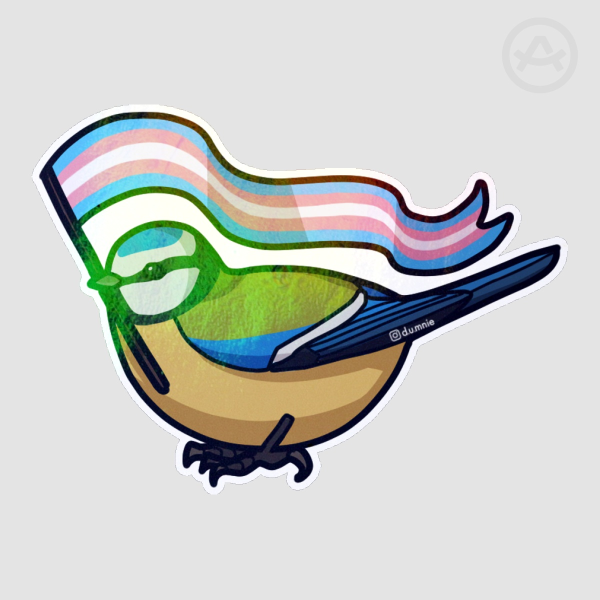 Trans Birb Tit Sticker