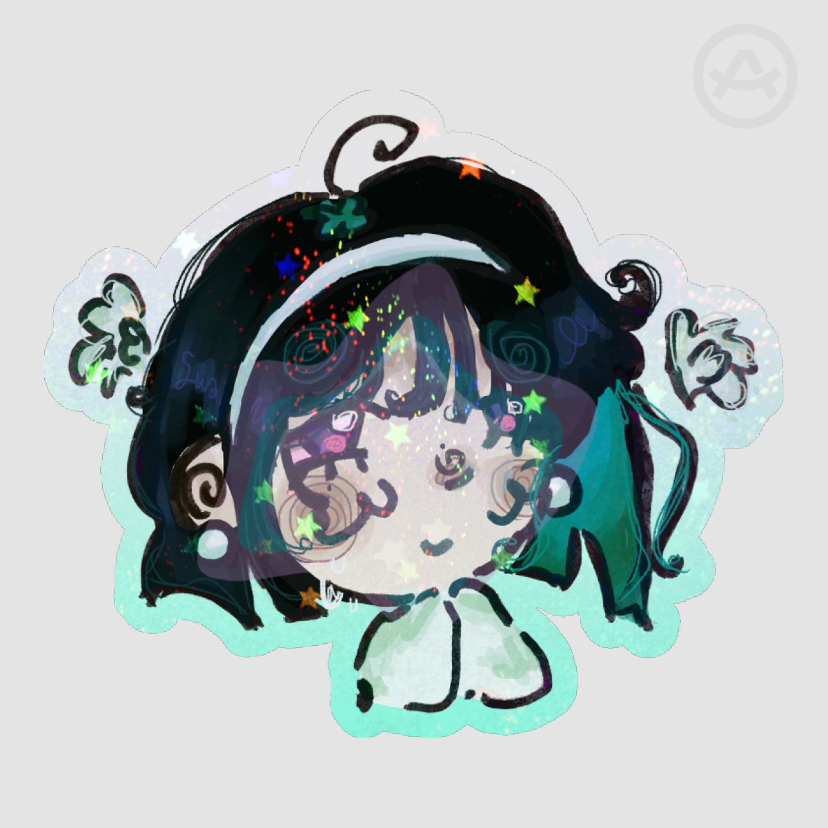 Sua / Alien Stage - chibi holographic sticker