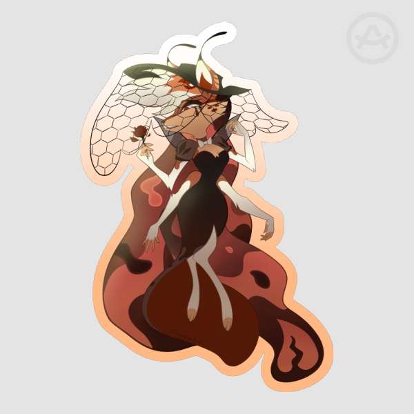Queen Bee in Mourning Sticker