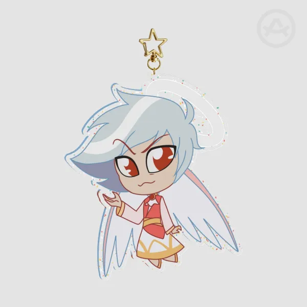Chibi Saint Matthew Glitter Acrylic Keychain