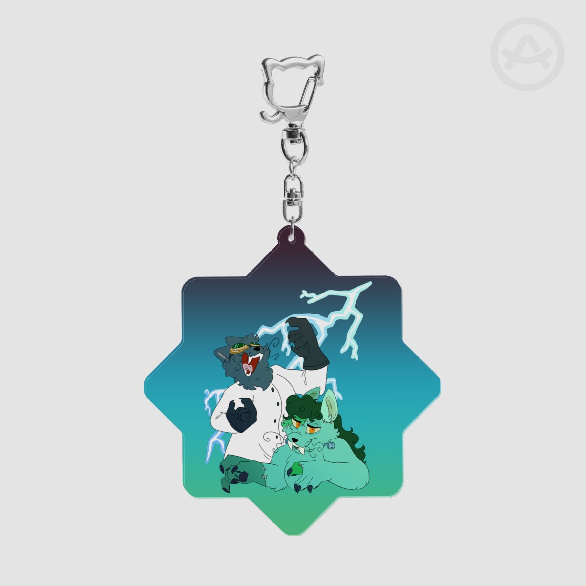 Frankittystein - Colored Acrylic Keychain