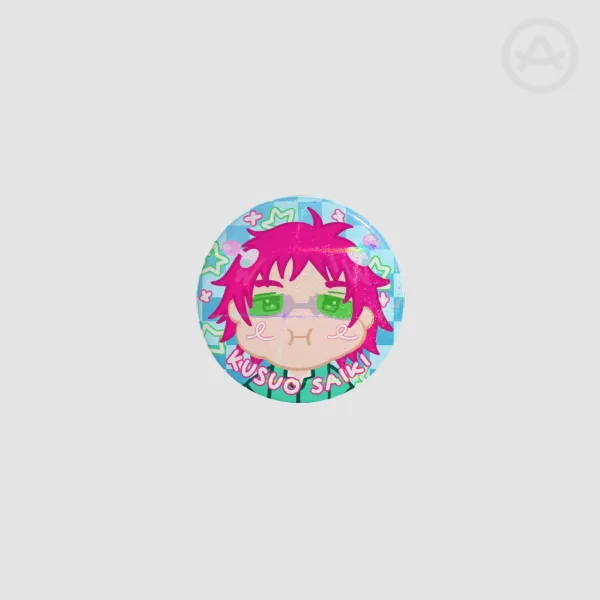 Kusuo Saiki Round Badge (Button Pin)