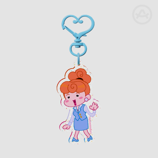 Office Princess - Glitter Acrylic Charm 💙