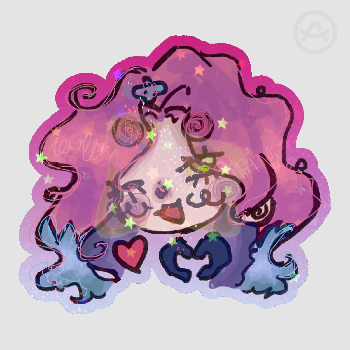 Mizi / Alien Stage - chibi holographic sticker