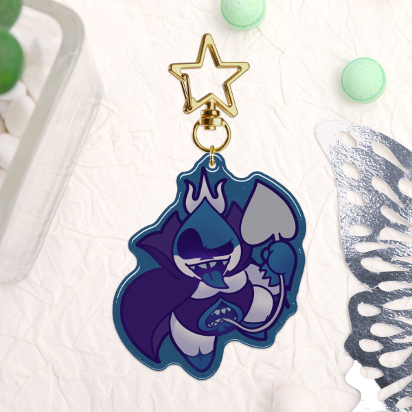 King Epoxy Glitter Acrylic Keychains