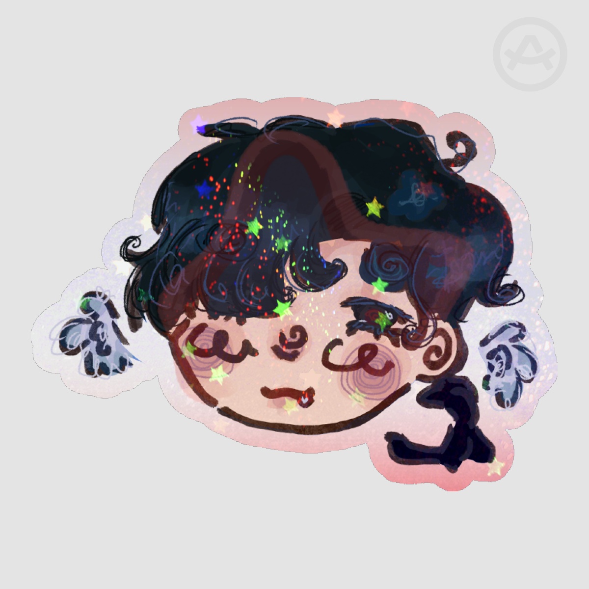 Ivan / Alien Stage - chibi holographic sticker