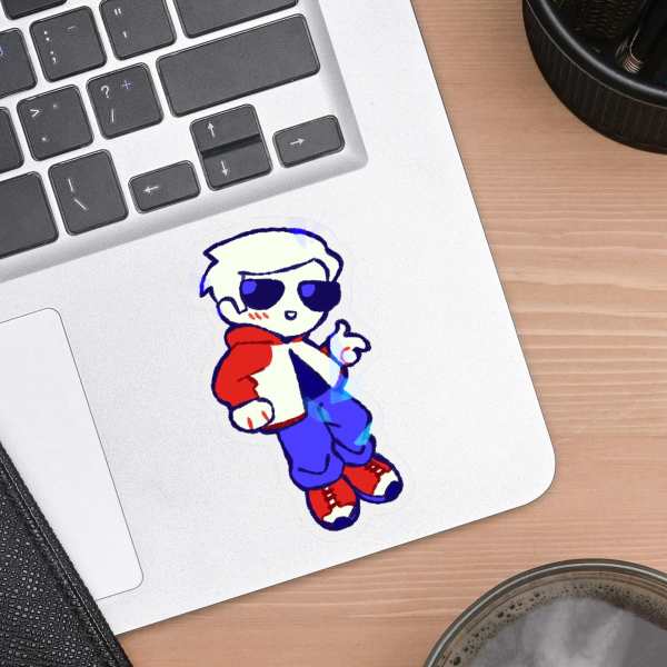 Dave broken glass vinyl sticker