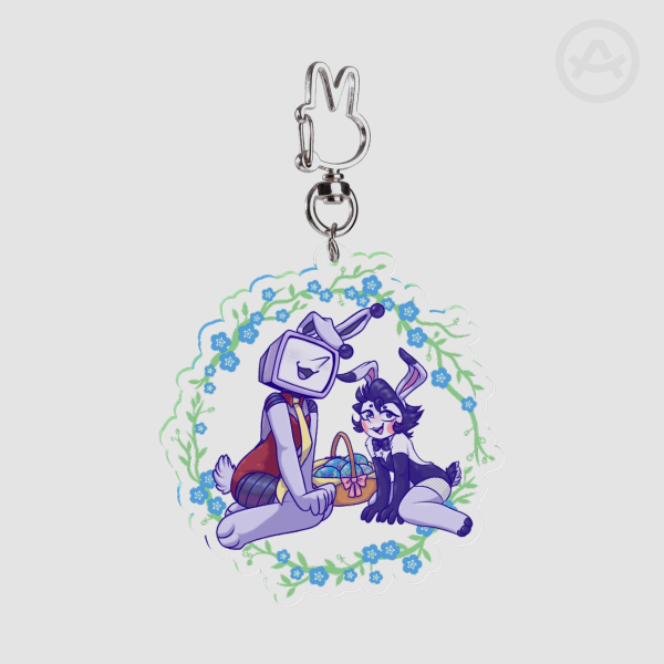 Spamtenna easter bunnies Clear Acrylic Keychains