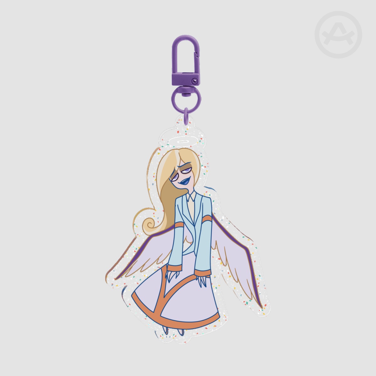 Saint Luke Glitter Acrylic Keychain