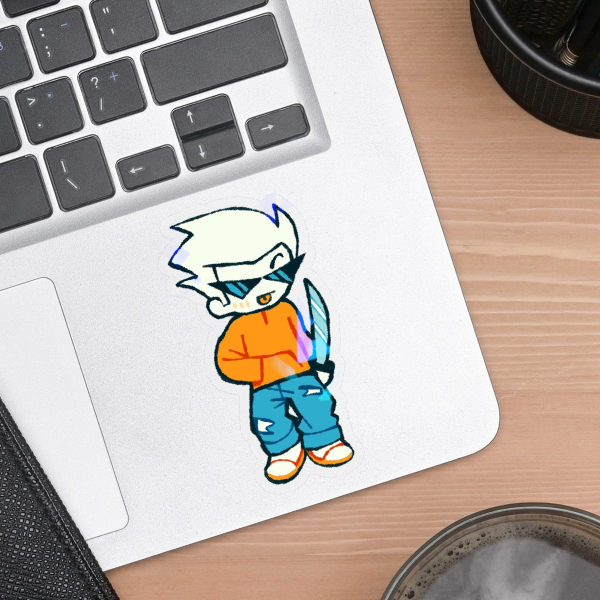 Dirk broken glass vinyl sticker