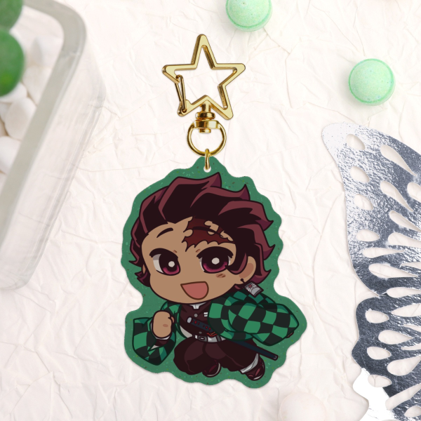 Tanjiro Kamado - Epoxy Glitter Keychain