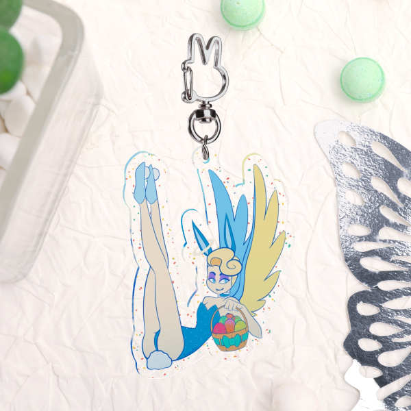 Saint Peter Easter Glitter Keychain