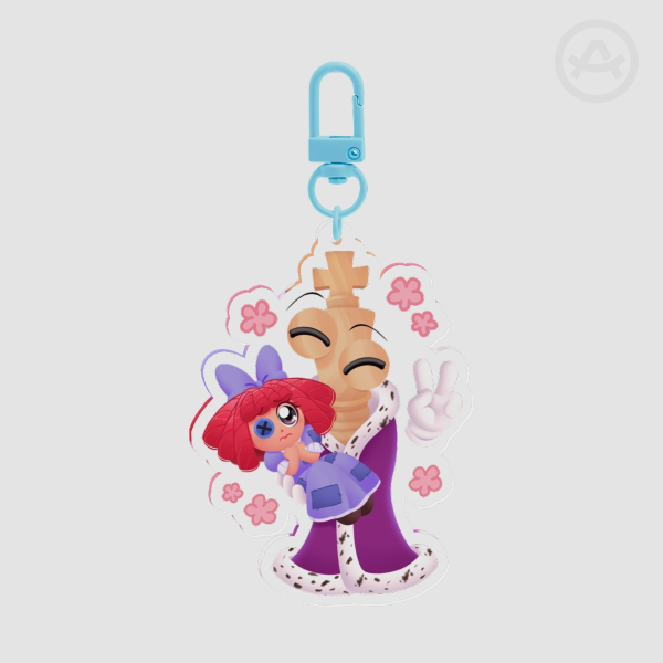 Papa Kinger and Ragatha Acrylic Keychain