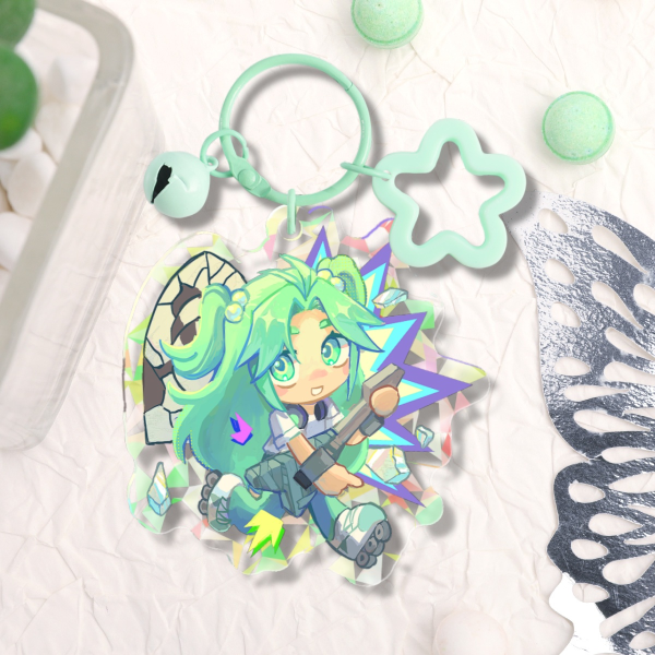 [TO BE HERO X] - Lucky Cyan - Sparkly Acrylic Keychains