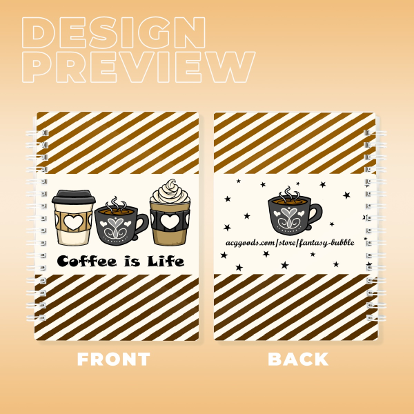 Coffee is Life: Spiral Notebook