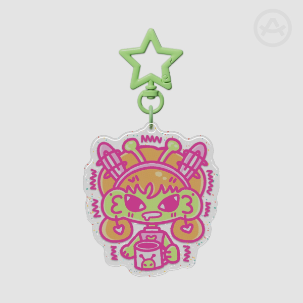 Caffeinated Glorp Mika Keychain