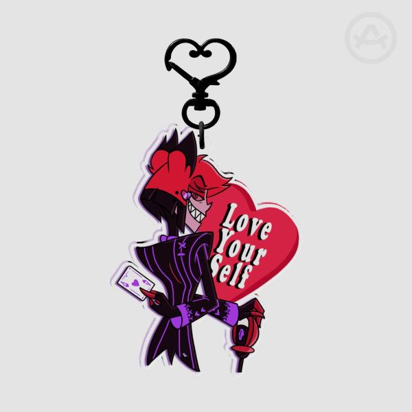 Love Yourself Alastor Ace Holo Keychain
