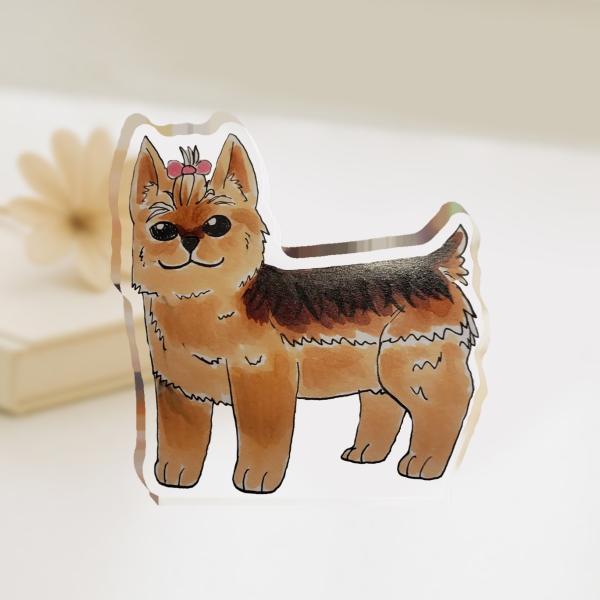 Yorkie Thick Acrylic Statue