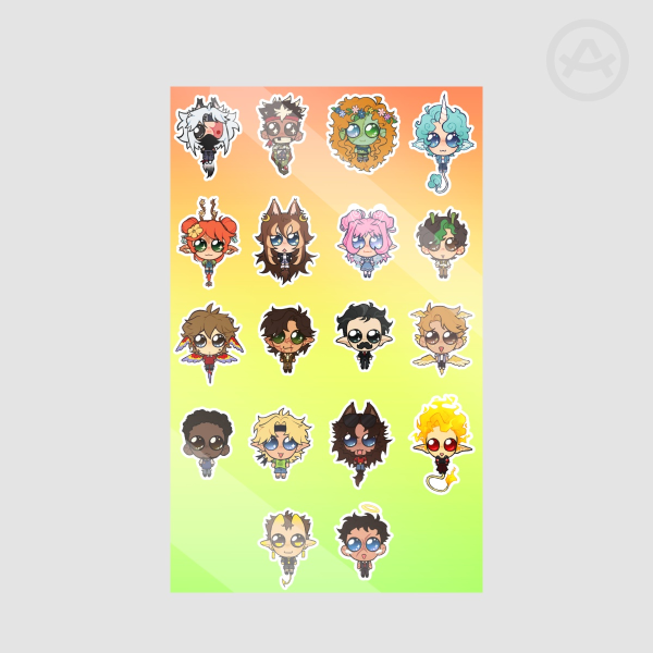 itty bitty life series ❤︎ sticker sheet