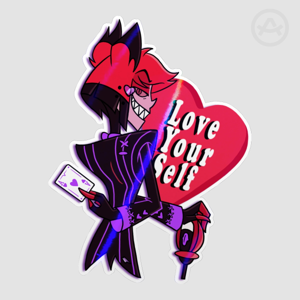 Love Yourself Alastor Ace Holo Sticker