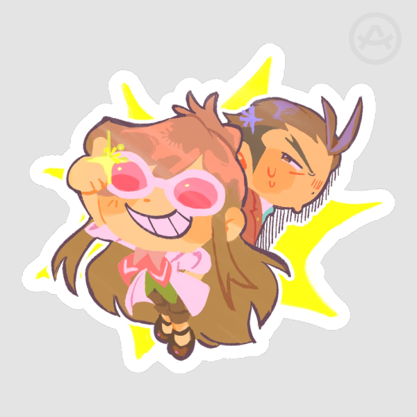 Ema & Apollo | Ace Attorney Duo Stickers