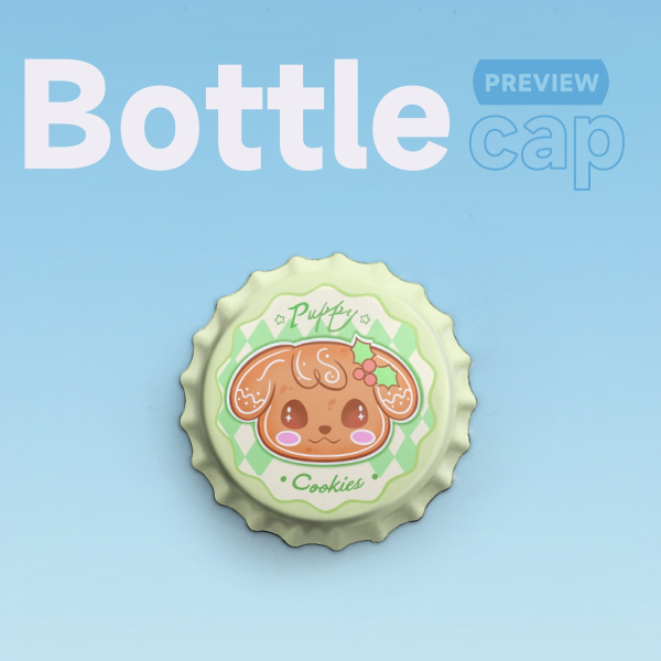 PuppyM - Bottle Cap Badges