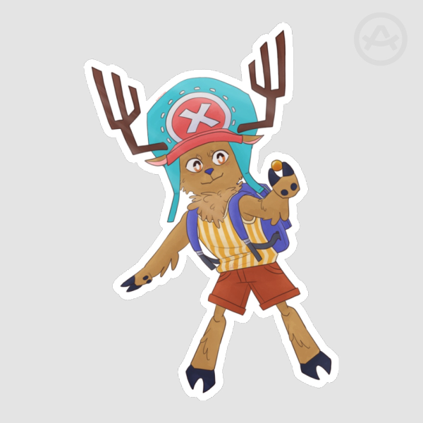 Cotton Candy Lover Chopper Glossy Die Cut Sticker