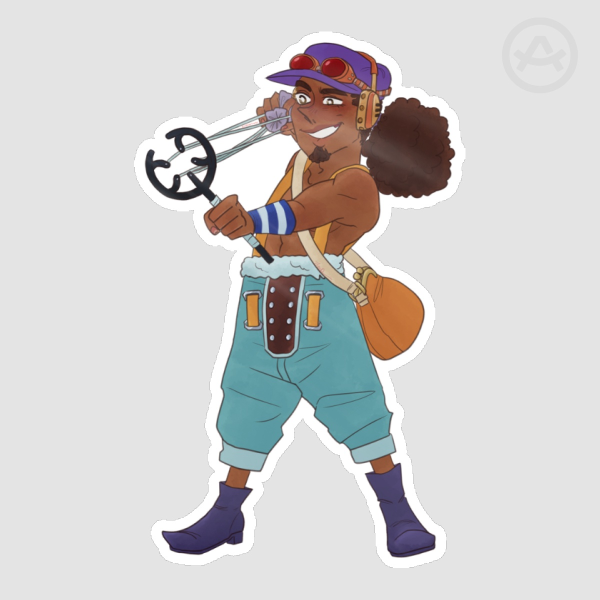 God Usopp Glossy Die Cut Sticker