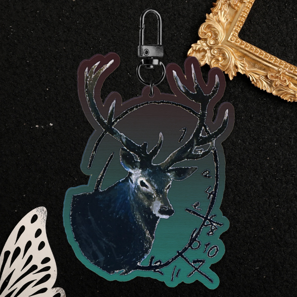 Hannibal wood keychain