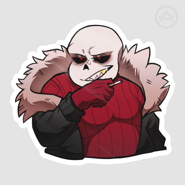 Skeevy Red Sticker