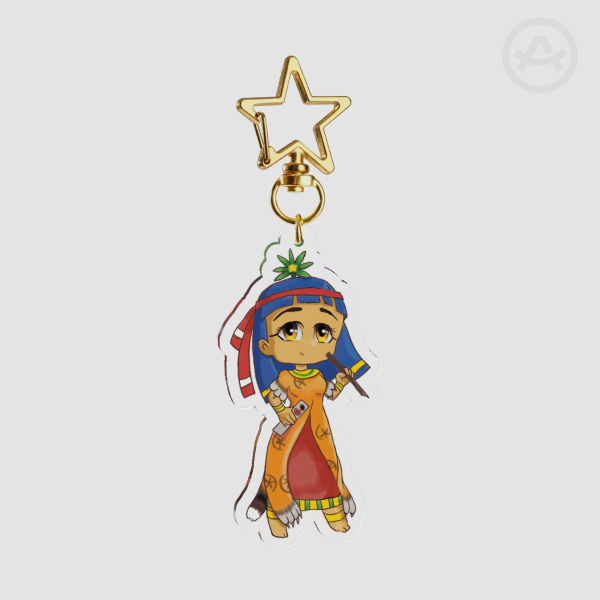 Tiny Seshat Star Clear Acrylic Keychains