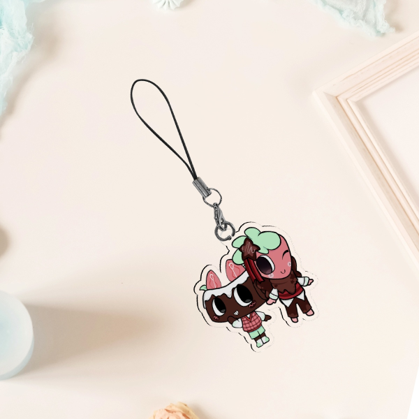 Dandy's World Choco Cosmo and Sprout Acrylic Phone/IPad/Tablet Charm